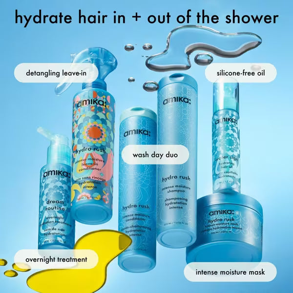 Amika Hydro rush intense moisture shampoo, 9.2 OZ
