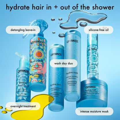 Amika Hydro rush intense moisture shampoo, 9.2 OZ
